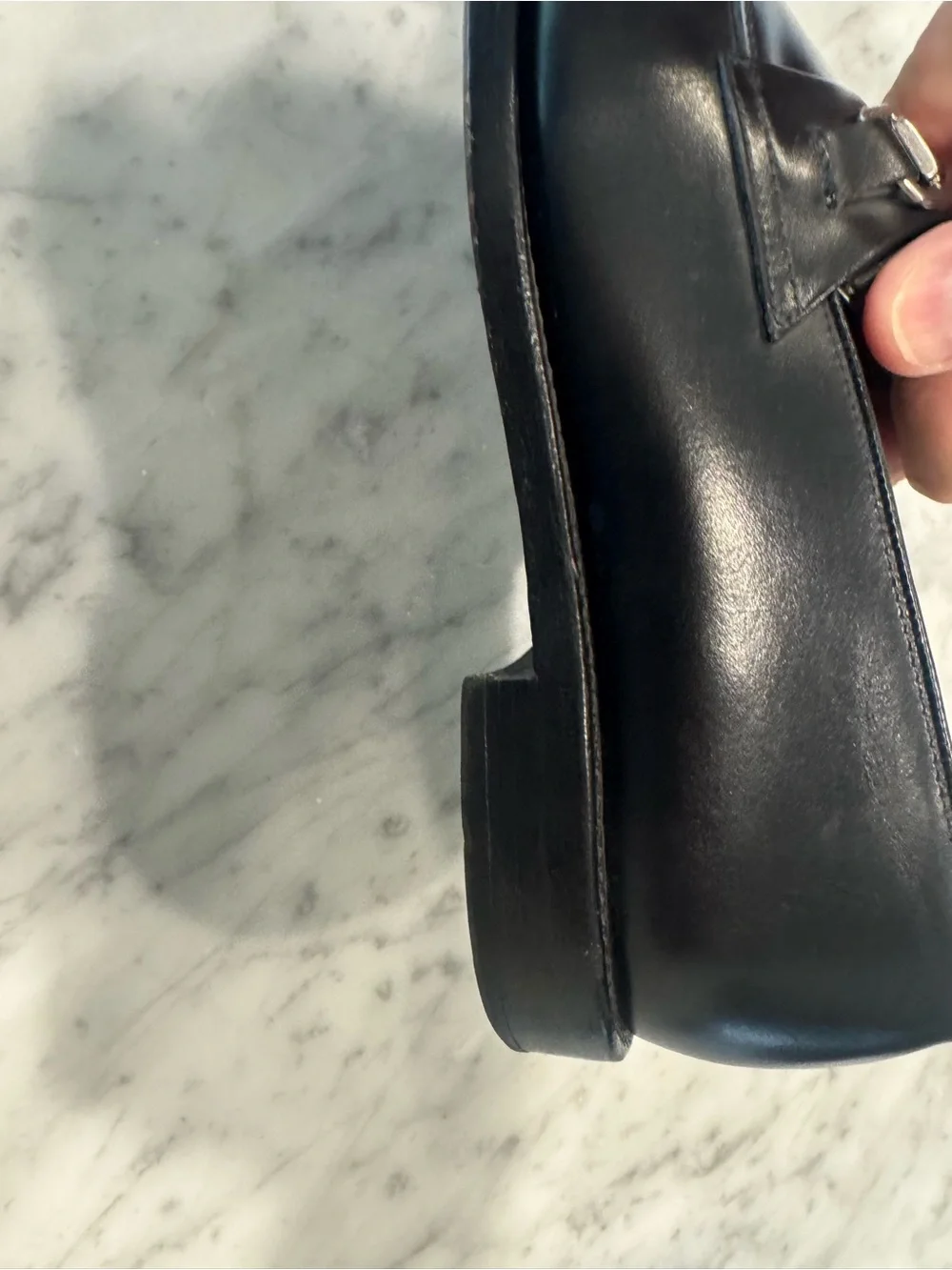 Allen Edmonds Black Leather Bit-Detail Loafers Burbank